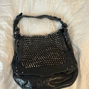 Studded Black Shoulder Bag